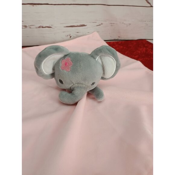Elephant Plush Security Blanket Baby Lovey Pink/Gray Rock A Bye Baby‎ Boutique - Picture 5 of 8